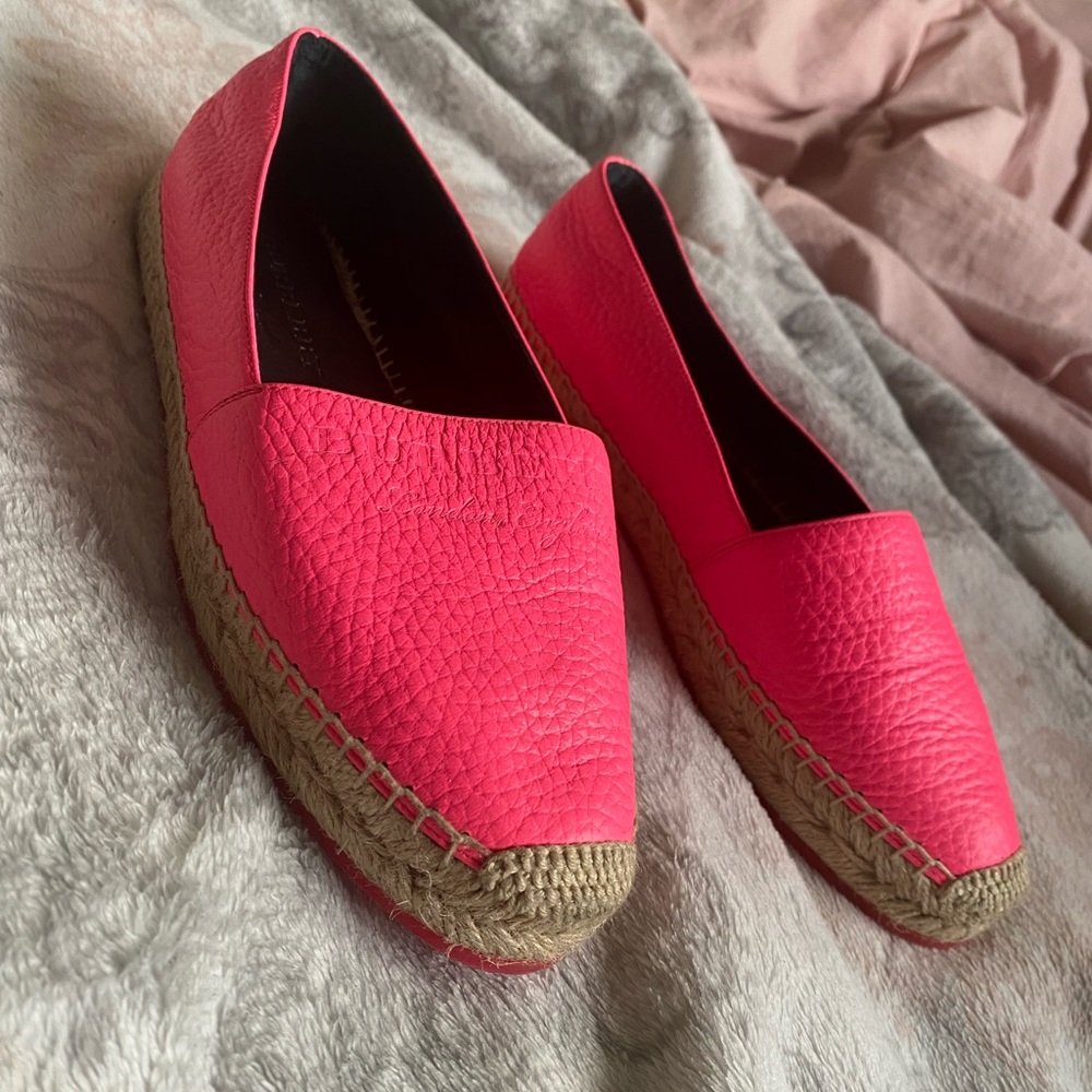 Hot pink Burberry espadrilles